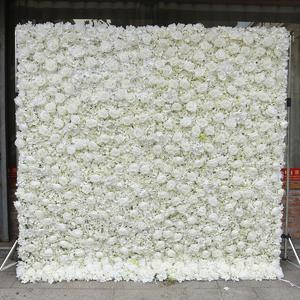 Amazon Cross border White Cloth Bottom Simulated Flower Wall Background Wall Rose Embroidery Ball Wedding Decoration