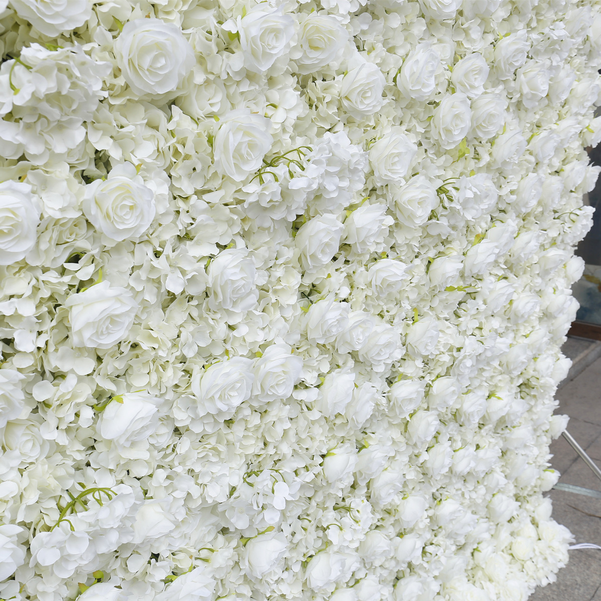Амазонка Cross border Біла тканина Дно Імітація квітів Стіна Фон Настінна Роза Вишивка Бал Весільні прикраси