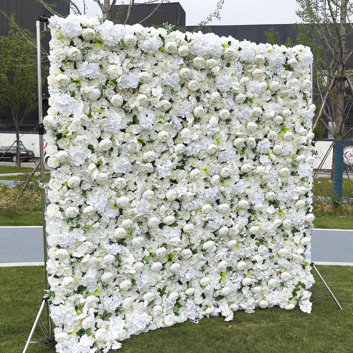 Cross border bílá 5D tkanina spodní simulace květinová stěna pozadí stěna svatební rekvizity internet celebrity studio fotografie pivoňka květinová stěna