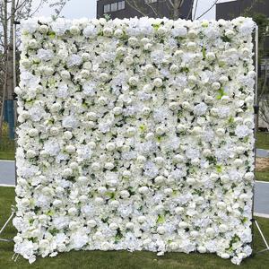 Cross border white 5D cloth bottom simulation flower wall background wall props internet celebrity studio ho nka lifoto peony flower wall