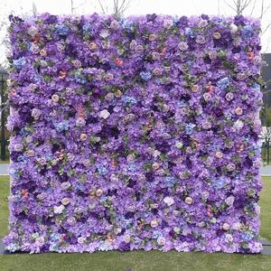 Пурпурова тканина нижньої симуляції квітка стіна тло стіни Весілля весілля тло стіни