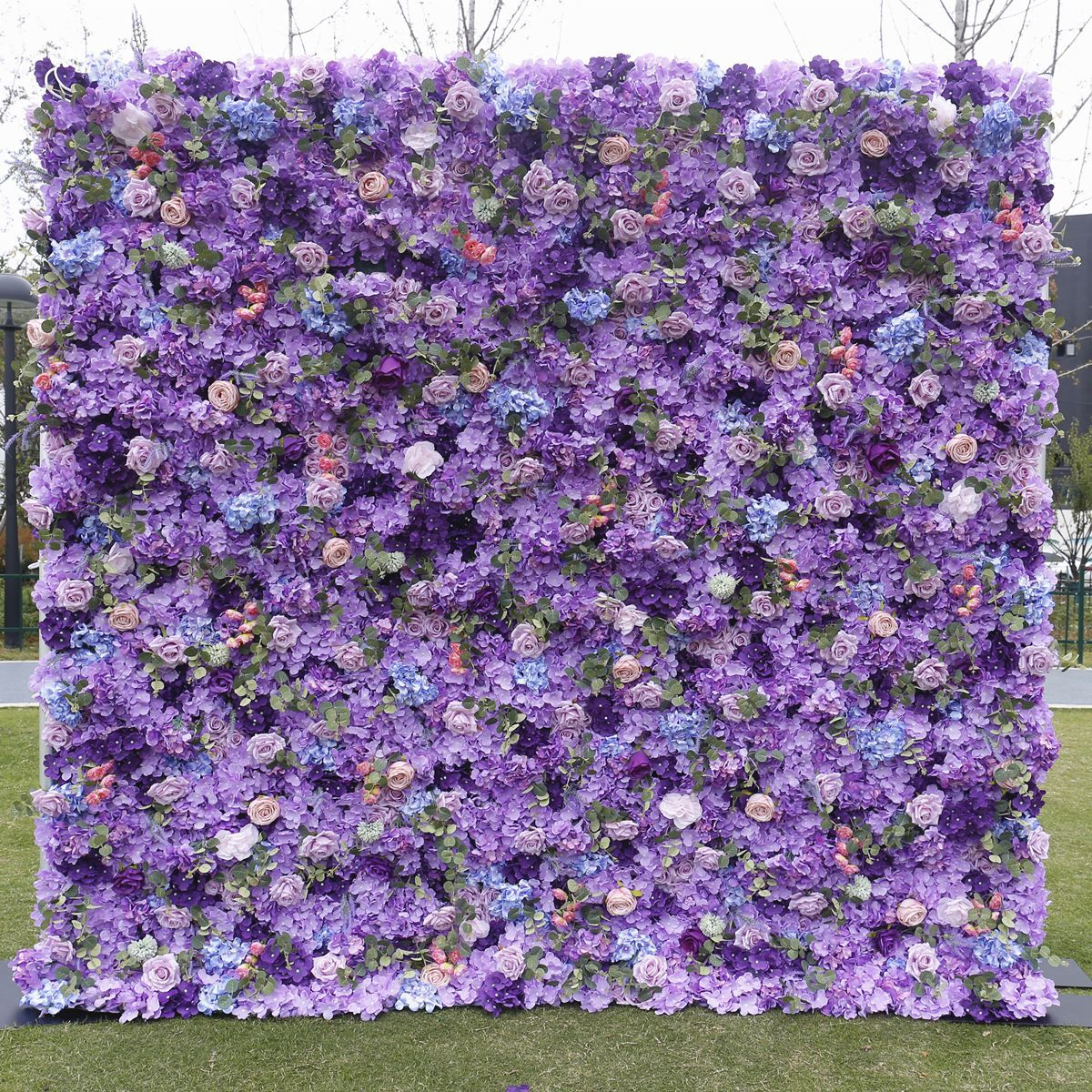 Љубичаста тканина дно симулација цветни зид позадински зид Позадински зид за венчање