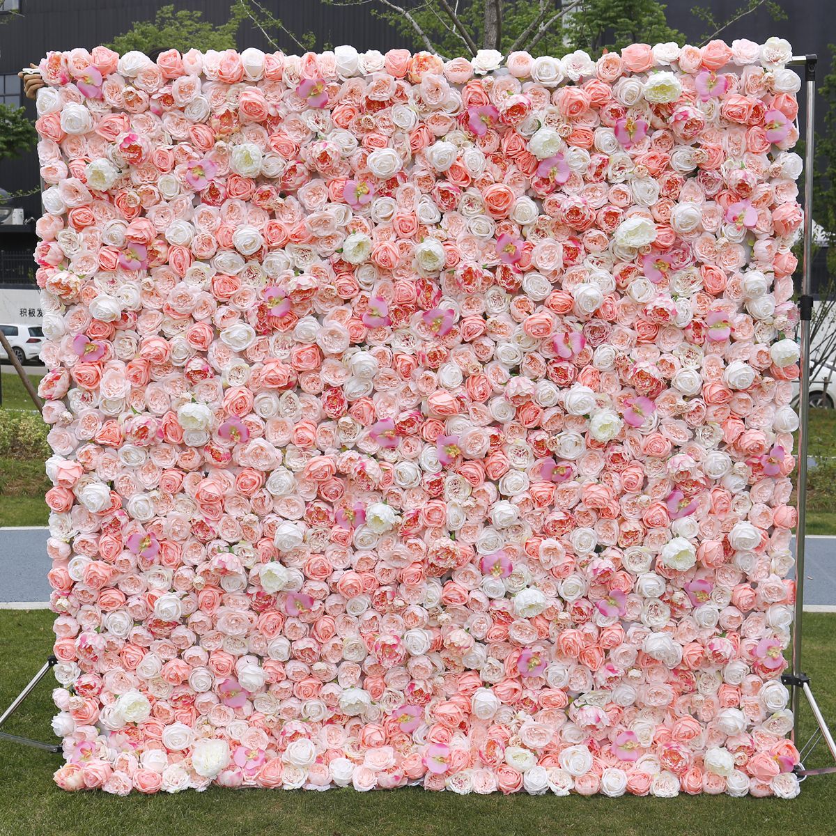 Høykvalitets stoff bunn blomstervegg simulering blomst bakgrunnsvegg myk dekorasjon ingeniørdekorasjon