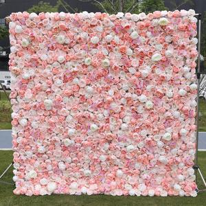 High grade fabric bottom flower wall simulation flower background wall soft decoration engineering decoration