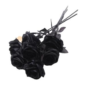 Імітація чистого чорного букета з однієї троянди Хелловін Фестиваль привидів жахів Готичний стиль темна серія декоративні накладні квіти