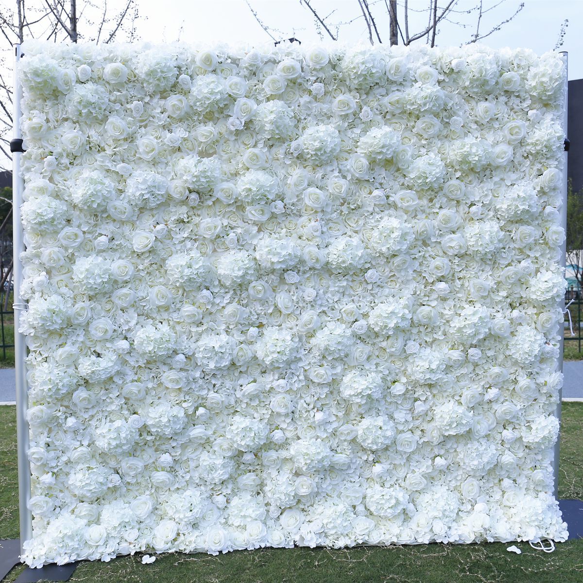 White cloth background, flower wall, background wall, simulated flower photography, background, wedding celebration