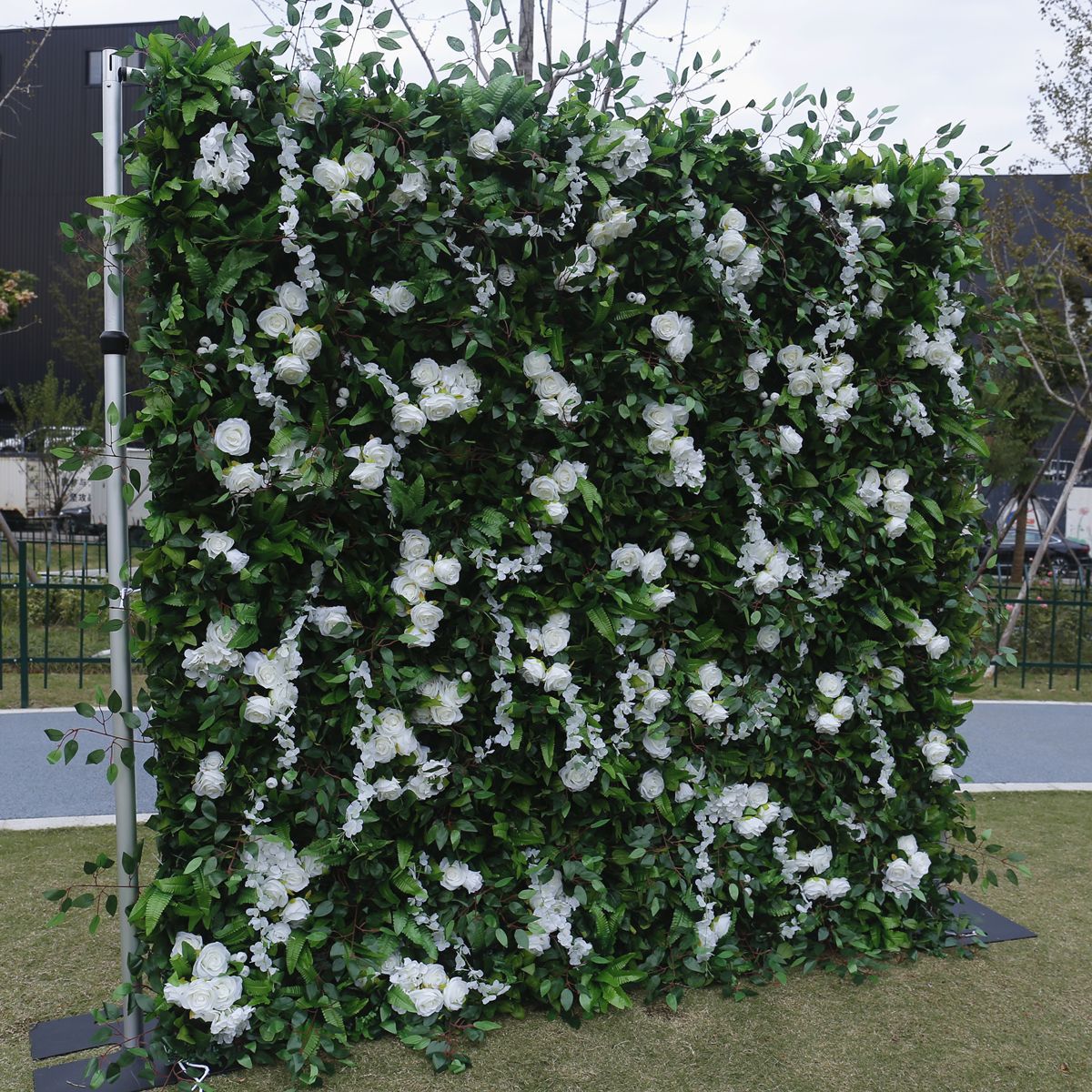 5D симулација на дното на платно на растителен ѕид зелен растителен ѕид позадина лажна глава од тревната врата за внатрешна декорација на слика ѕид