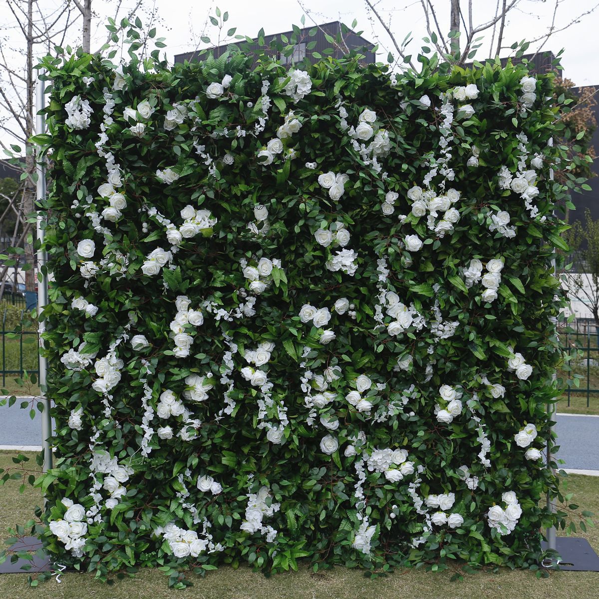5D-kangaspohjasimulaatio kasviseinä vihreä kasviseinä tausta fake nurmikko oven pää sisätilojen koristelu kuvaseinä