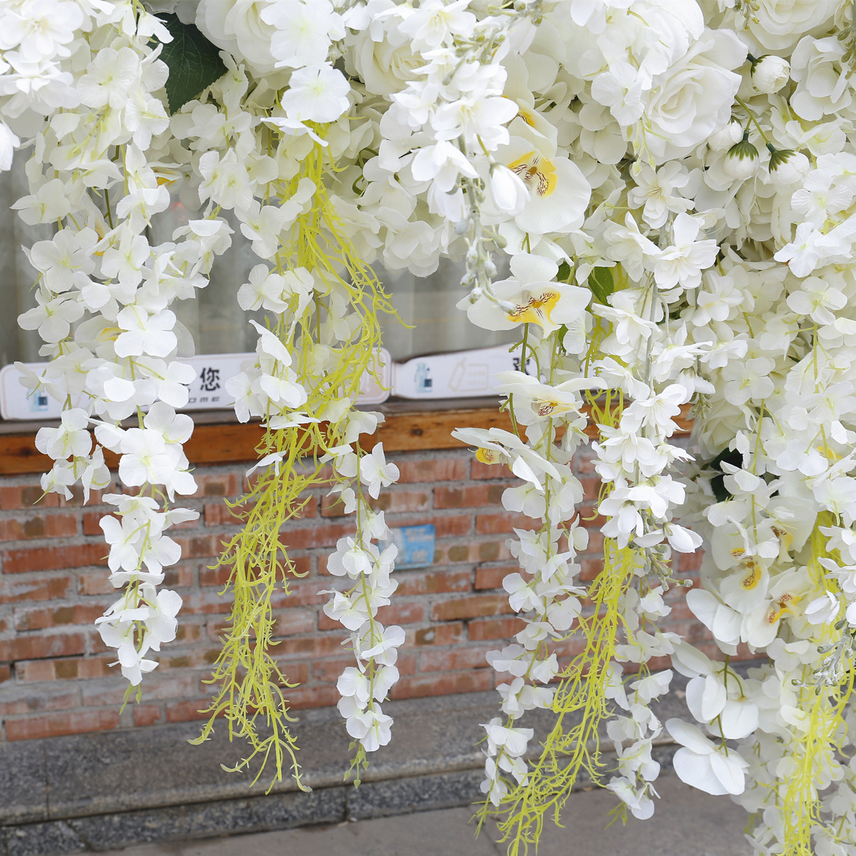 Simulierte Blumen-Wandbehang, Blumenwand, Hotel-Hochzeitslandschaft und Blumendekoration