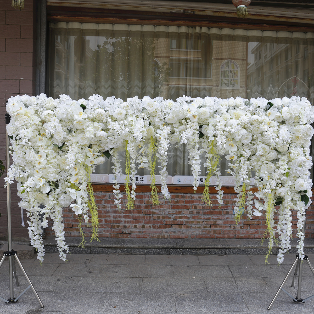Szimulált virág falra akasztó virágfali szálloda esküvői táj és virágdísz