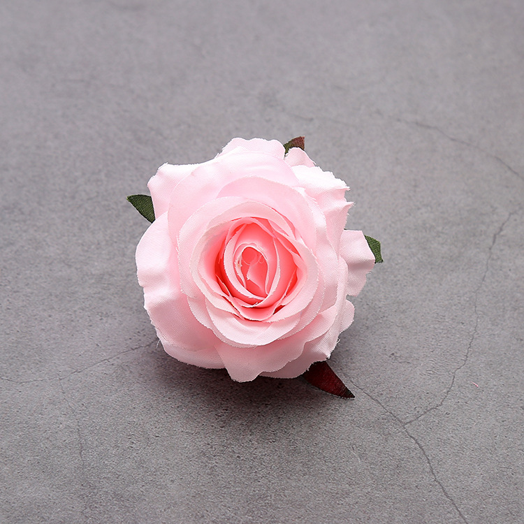 6cm high-end simulation small rose head mini flower gift box cake decoration fake flower DIY silk flower