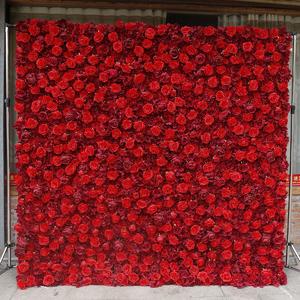 Червона тканина нижня квітка стіни тло стіни виробник оптом весільні прикраси тканини моделювання квіти