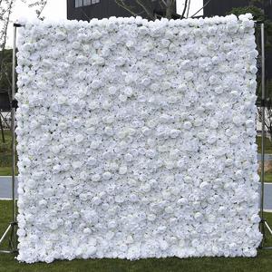Фабричні прямі продажі чистої білої тканини з імітацією весільного фону квіткової стіни