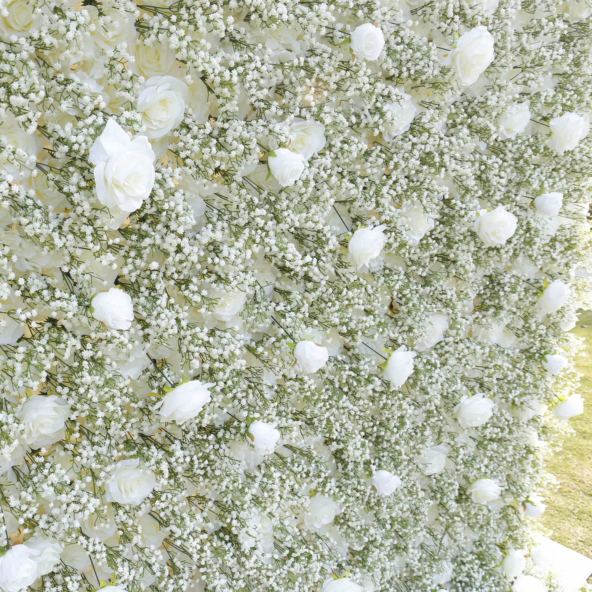 Cer complet pânză înstelată perete de flori simulat fundal perete foto fundal decorare nuntă perete