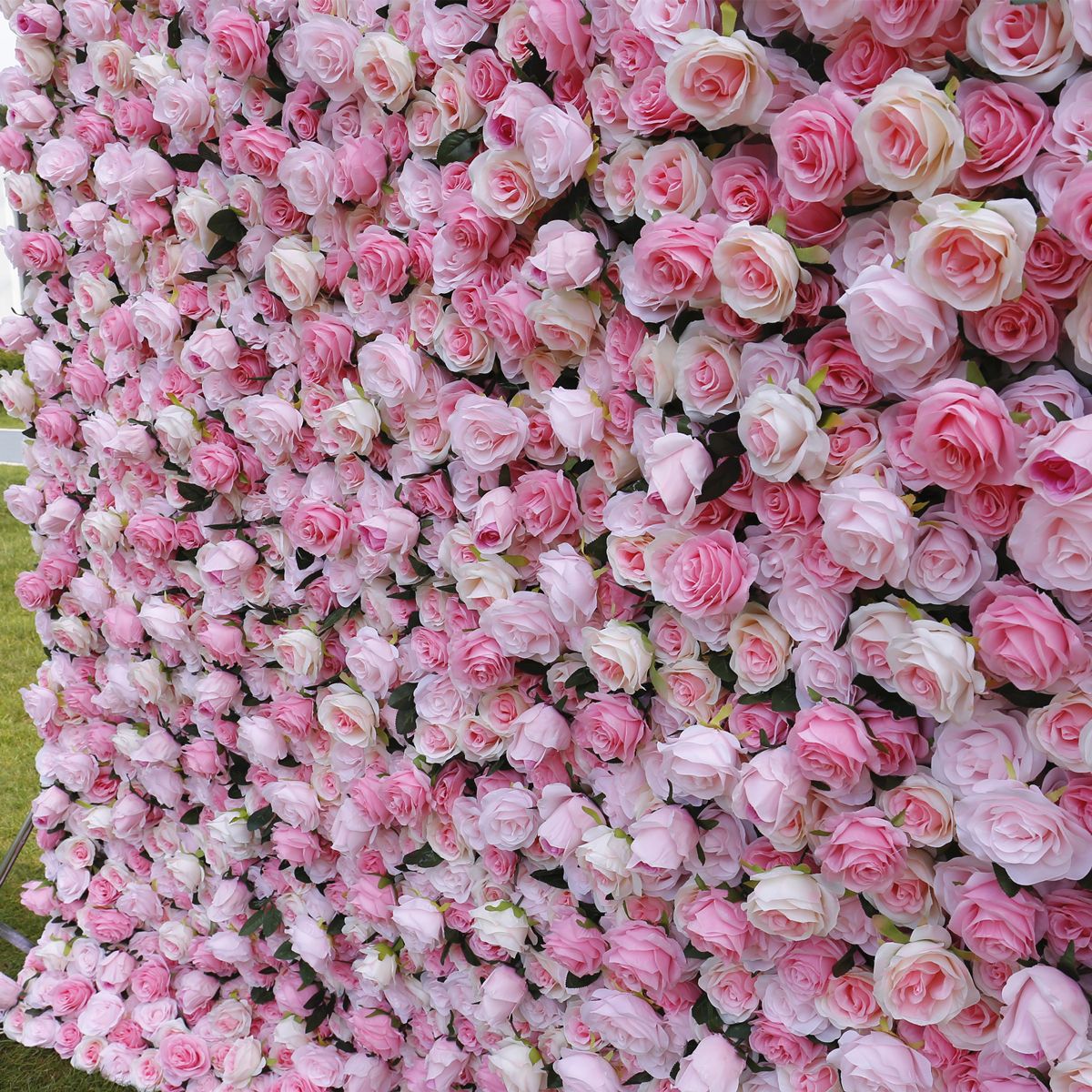 Simulimi i shitjeve direkte të fabrikës, pëlhura e murit me lule mëndafshi rozë, dekorim i derës së dyqanit