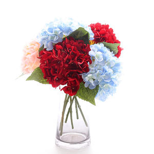 Единична симулирана цветна домашна ваза цветна аранжировка декорация копринен цветен букет голяма топка цвете сватбено тържество