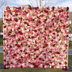 Factory fabric bottom floral wall outdoor background wedding decoration