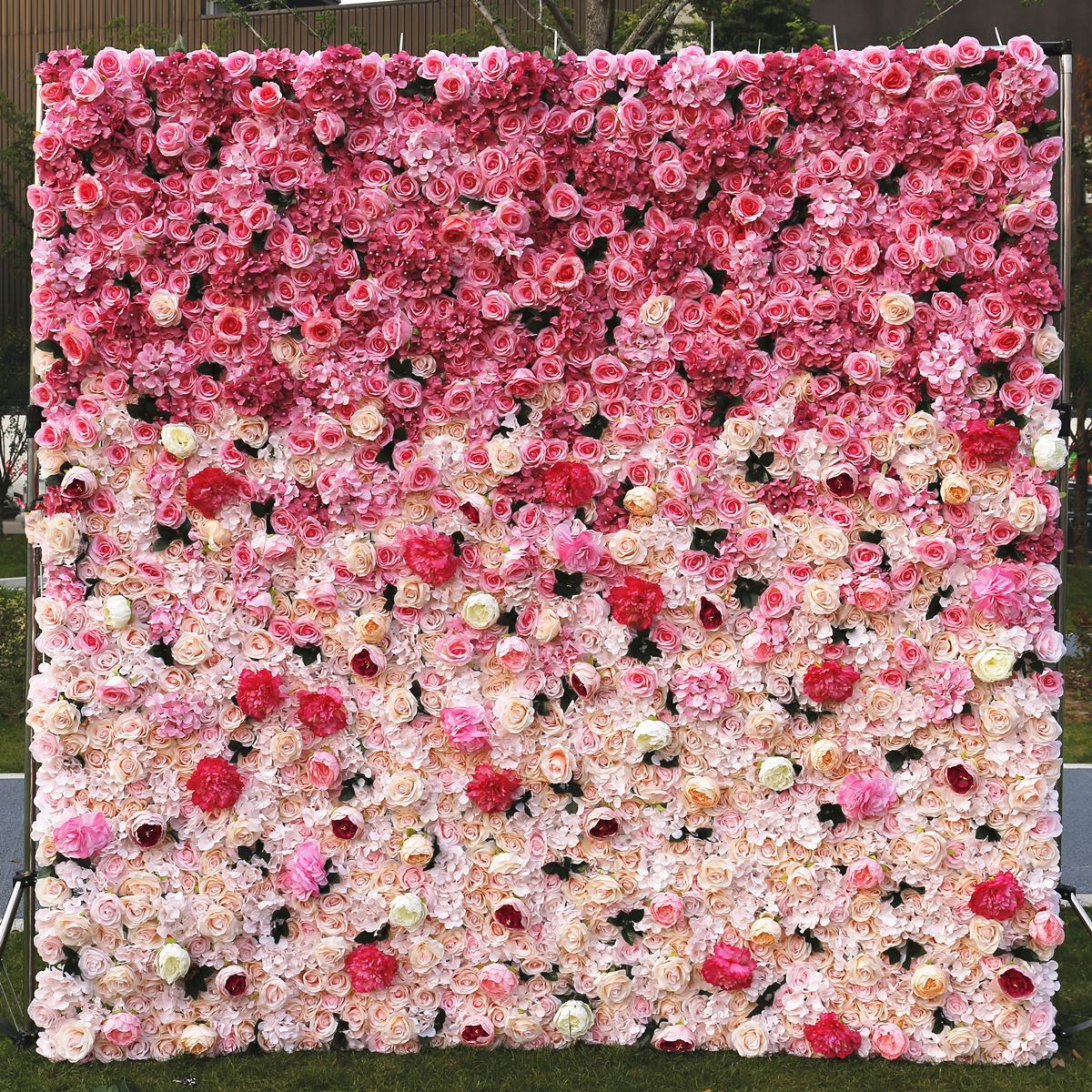 Gradient 5D fabric bottom flower wall background wall wedding decoration outdoor activity decoration flower wall