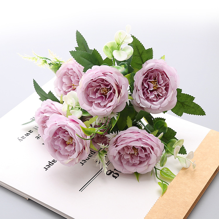 High quality simulation silk cloth camellia flower home photography props decoration artificial flowers