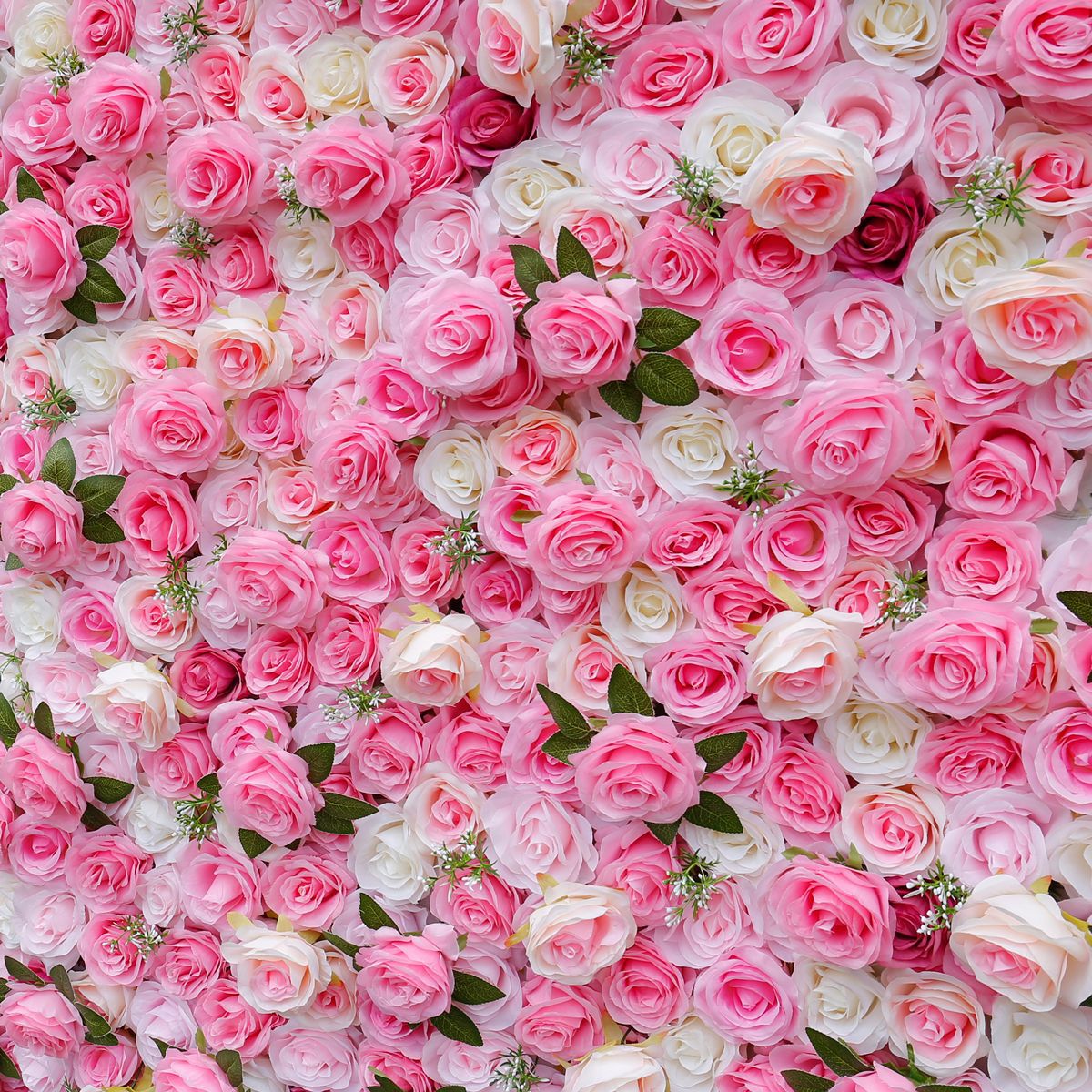 Rozkolora ŝtofo fundo simulado flormuro geedziĝo flora arto roza muro