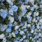 5D tredimensionelt stof bund blomstervæg baggrundsvæg lyseblå rose broderet kugleblomst væg