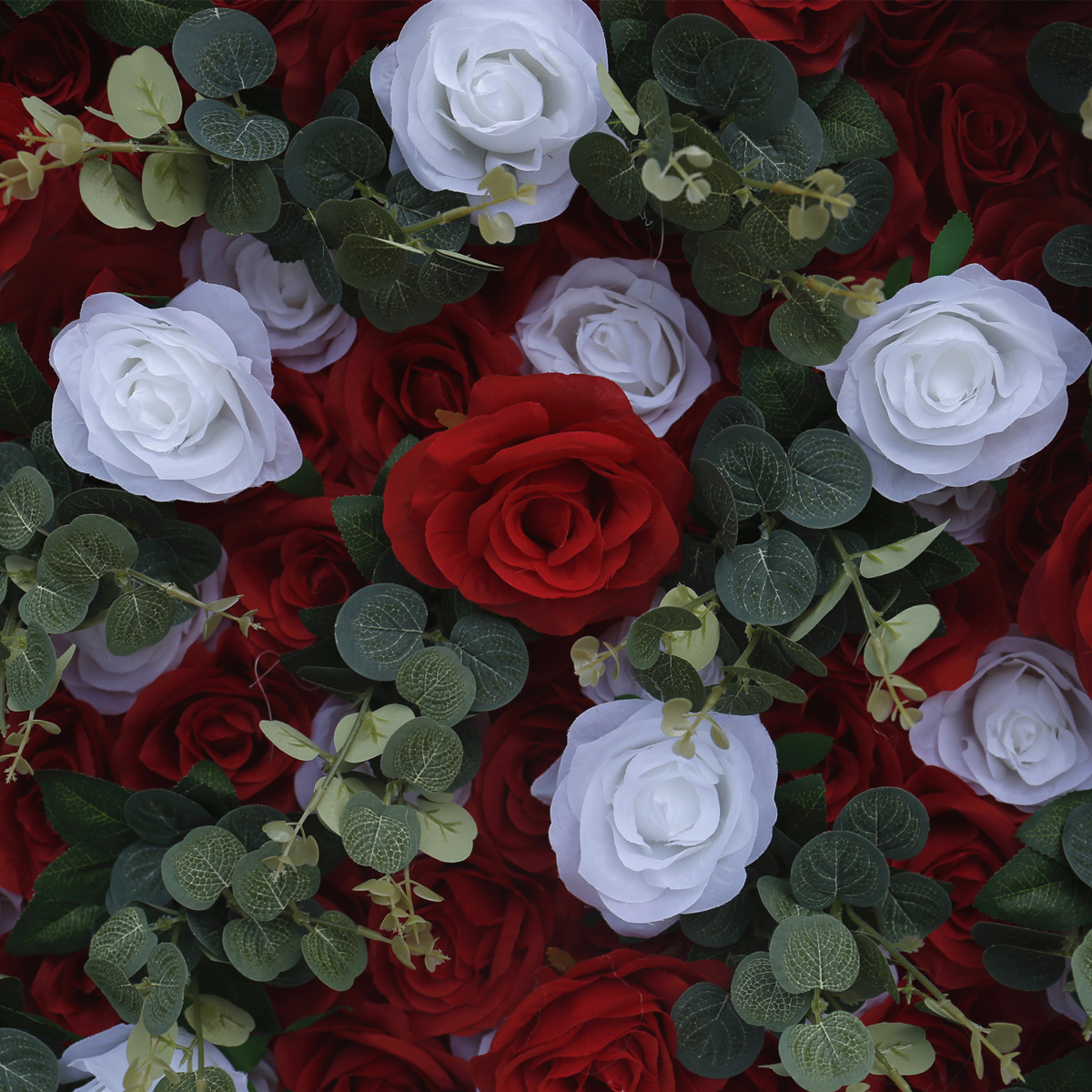 Simuleret blomstervæg med stofbaggrund gradient bryllupsdekoration rosegrøn plantevæg plantevæg