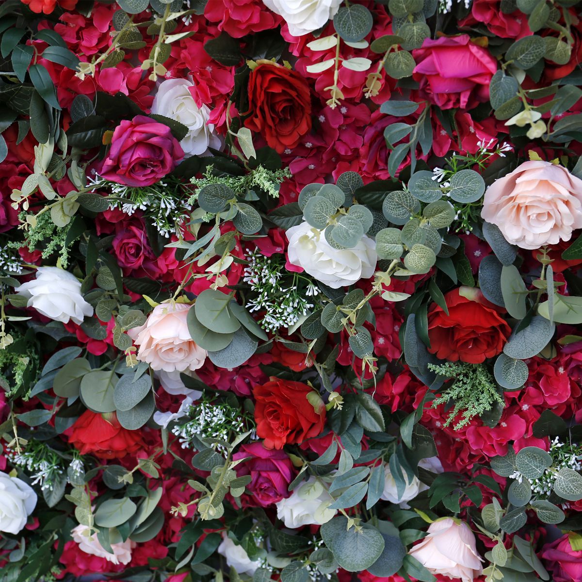Lesná séria 5D textilné dno Svadobné pozadie Kvetinové steny Simulácia Rose Arrangement
