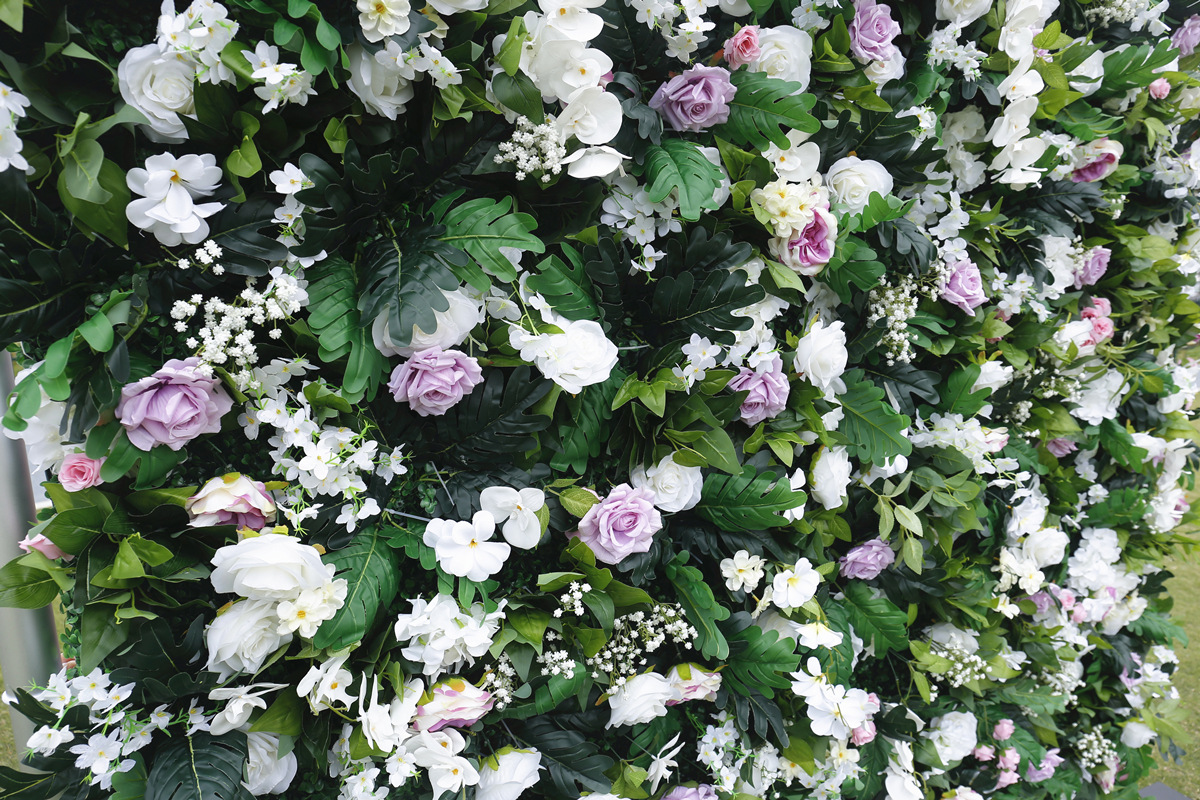 5D Stoffboden Simulation Rosenwand Hintergrundwand Hochzeitsdekoration grüne Pflanzenwand Pflanzenwand