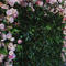Simuleret blomstret væg baggrundsvæg grøn planter væg, udendørs aktivitet bryllup dekoration