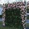 Simuleret blomstret væg baggrundsvæg grøn planter væg, udendørs aktivitet bryllup dekoration