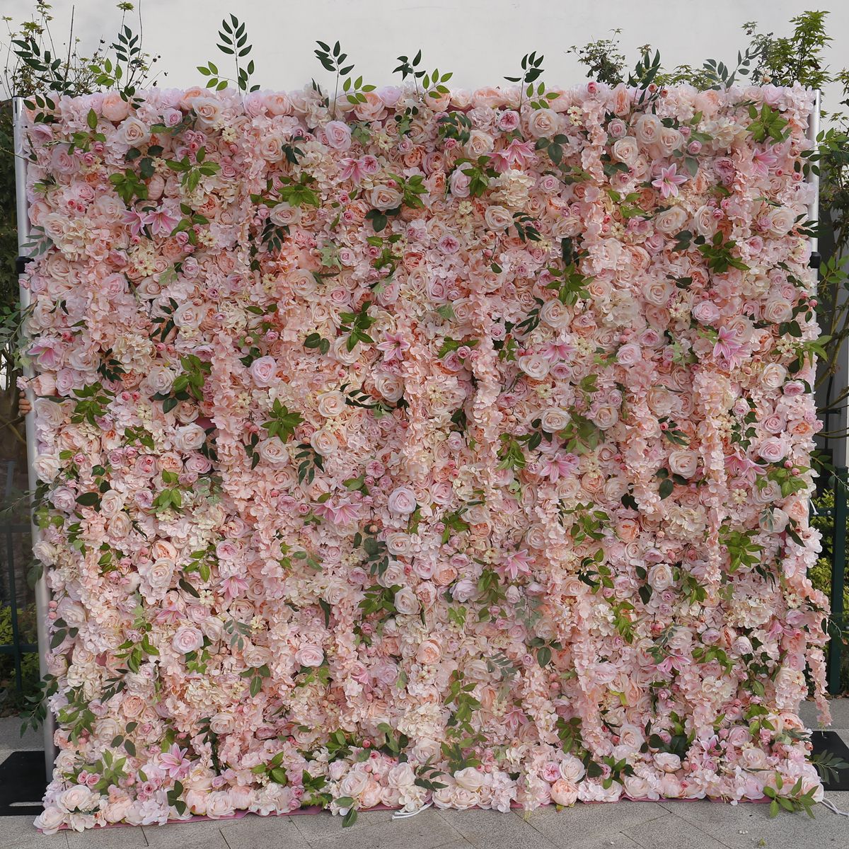 Симулация на дъното от розова кърпа, стена с фон на цветя, външна търговия на Amazon, 5D украса за сватбен прием