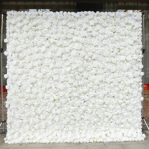 Чиста біла тканина нижньої троянди стіни фон стіни високої щільності 5D весільні прикраси весільні прикраси