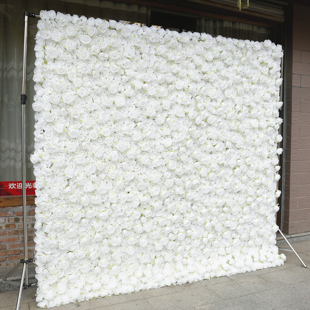 Čistá biela látka spodná ruža stena pozadie steny s vysokou hustotou 5D svadobná výzdoba svadobná výzdoba