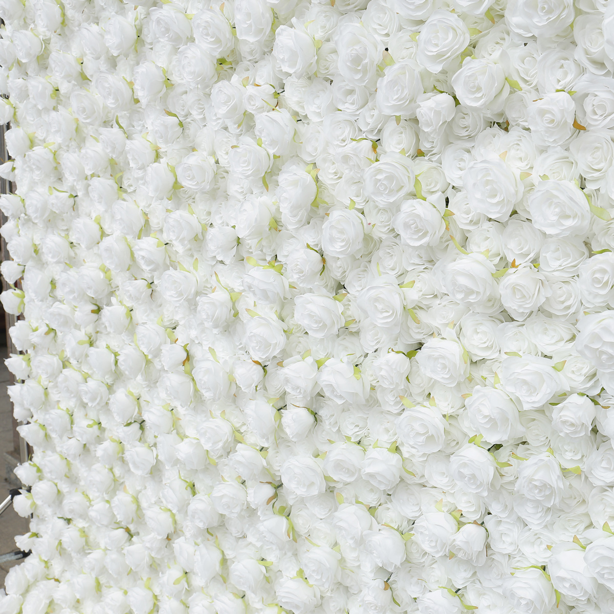 Čista bijela tkanina donji zid ruža pozadinski zid visoke gustoće 5D vjenčani ukrasi vjenčani ukrasi
