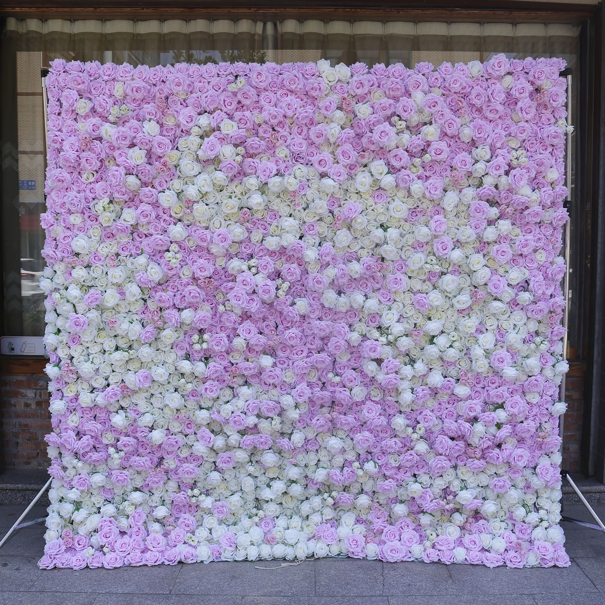 Simuleret blomstervæg med stofbaggrund baggrundsvæg 5D tredimensionel bryllupsdekoration bryllupsdekorationsrekvisitter