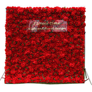 Червона симуляційна тканина нижня квіткова стіна фон стіни весільні прикраси реквізит відкритий виставковий макет квіткової стіни
