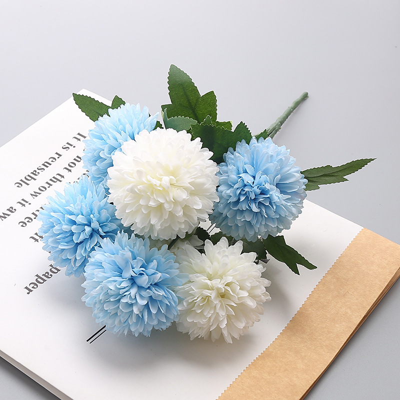 High quality hot selling style simulation circular artificial flower table vase flower arrangement indoor decoration