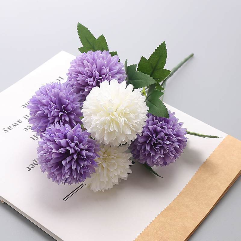 High quality hot selling style simulation circular artificial flower table vase flower arrangement indoor decoration