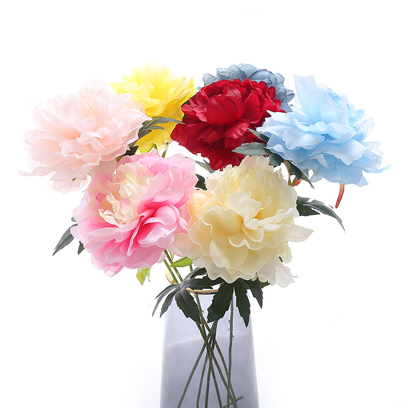 European style simulation single artificial peony flower home vase decorations flower arrangement decoration