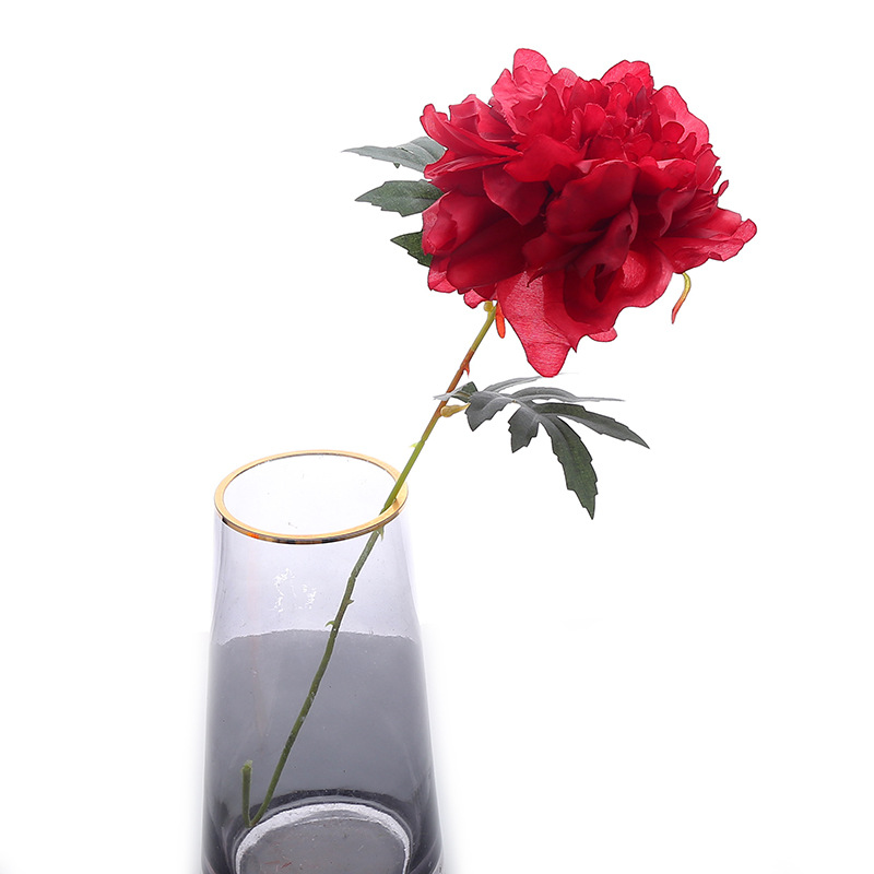 European style simulation single artificial peony flower home vase decorations flower arrangement decoration