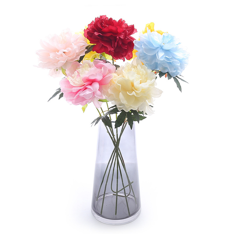 European style simulation single artificial peony flower home vase decorations flower arrangement decoration