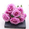 Hot selling 10 head rose bouquet wedding fake flower props home and dining table decoration