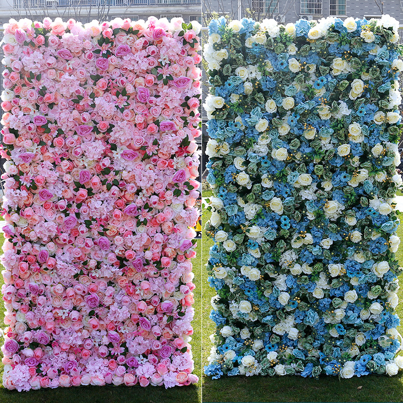 3D-Simulation Stoffboden Blumenwand Hintergrund Stoffboden dekorative Wand
