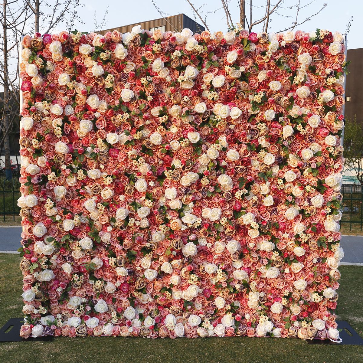 Artefarita simulado ŝtofo fundo floro fono muro