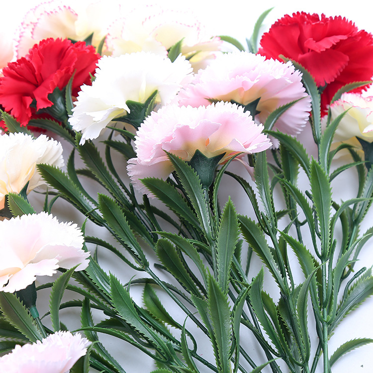  Makana hoʻolauleʻa pua ʻano ʻano hoʻokahi carnation bouquet 