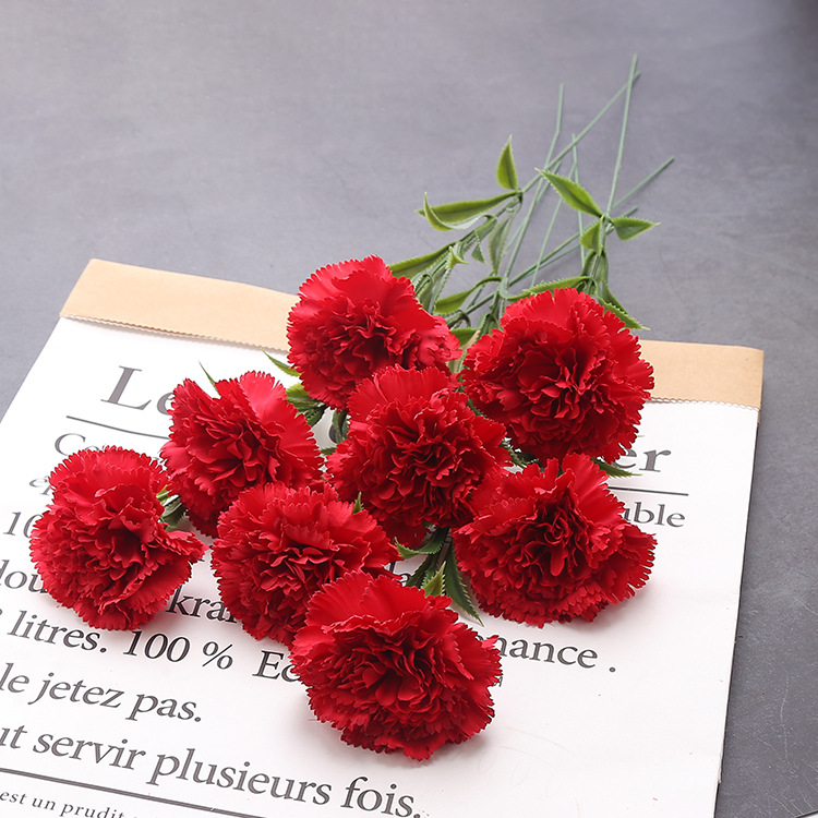 Artificial Single carnation bouquet flower holiday gift