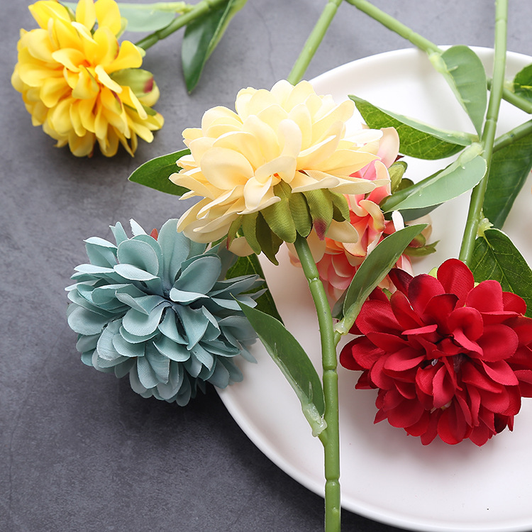 Artificial peony short bouquet table vase flower arrangement decoration