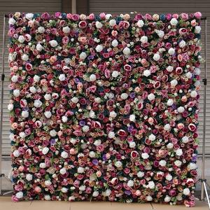 Artificial High grade fabric bottom simulation flower wall