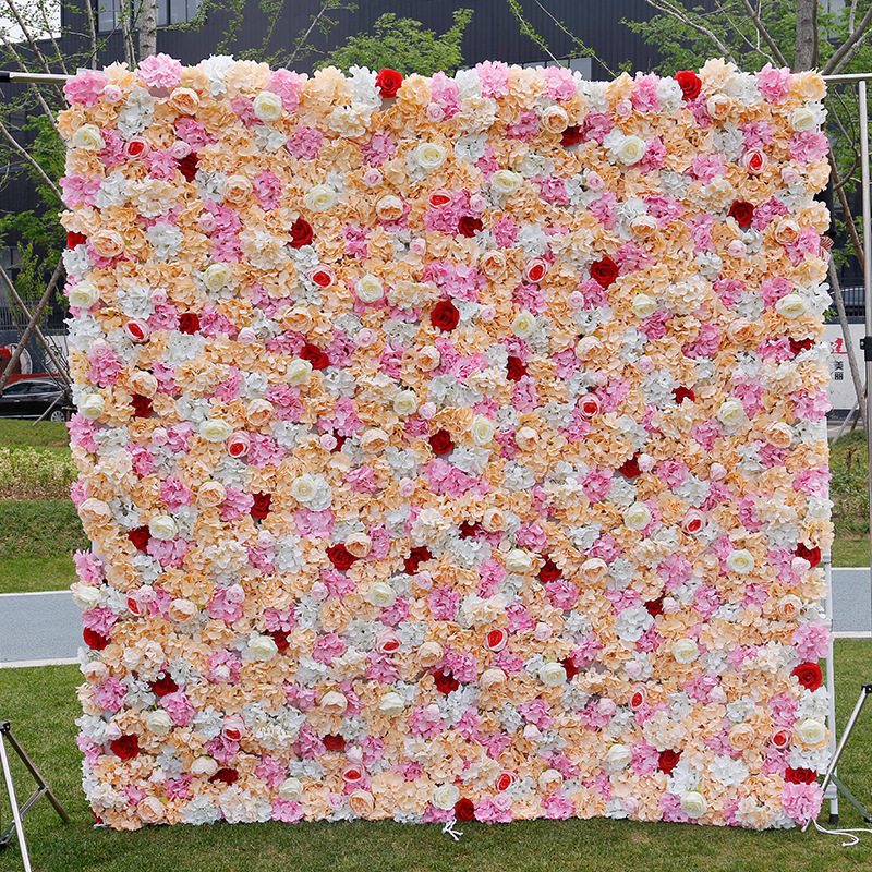 Tkanina dno simulacija cvijet pozadina zid izvezena kugla cvjetni red svadbeni rekviziti svadbena dekoracija dekoracija prozora trgovačkog centra
