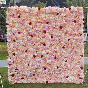 Fabric bottom simulation flower background wall ebroidered ball flower row apps wedding xemlên dawetê xemilandina paceya navenda danûstendinê